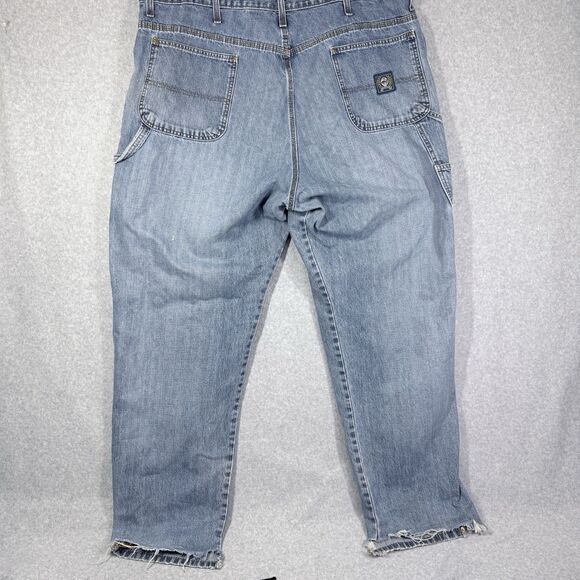 Cinch Blue Label Carpenter Jeans Men 42x36 (Fits 42x35) Relaxed Med Wash Denim - Picture 2 of 15